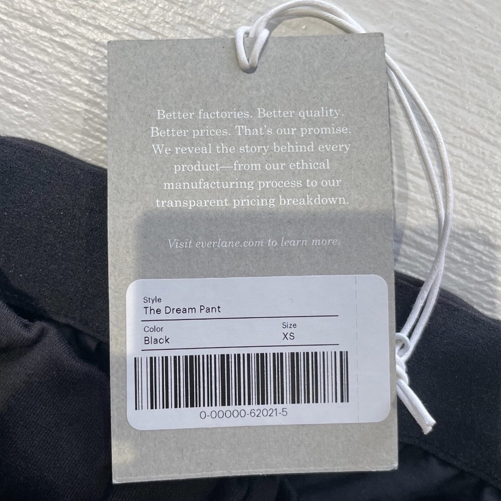 New Everlane The Dream Pant Elastic Waist Tapered Leg Knit Pants Black Size XS - Picture 13 of 16